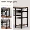 COSTWAY L Shaped Desk with Charging Station, 55” Reversible Corner