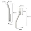 Yamazaki 3724 Magnetic Folding Door Stopper, Long, White (when in