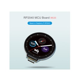 waveshare RP2040 MCU Board with 1.28inch Round LCD 240×240 Pixels Colorful IPS Display, Based on Raspberry Pi RP2040, Dual-core Arm Processor, Onboard 6-axis IMU Sensor, USB-C Connector etc.