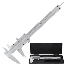 Smgda Vernier Calipers, 5.9 inches (150 mm), Accuracy, 0.02 mm, Carbon Steel Caliper Multi-functional Grip for Inner Diameter/Outer Diameter/Depth/Step Measurement, Storage Case Included, DIY