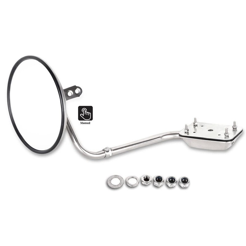 SCITOO Truck Hood Mirror Chrome Door Mounted fit for For