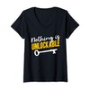 Womens Locksmith Nothing Is Unlockable Pick Tools V-Neck T-Shirt