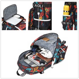 Ansigeren No. 30 Basketball Player Multifunctional Backpacks Sports Fan Bookbag Travel Student Backpack (Q4)