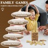 54 Pcs Ice Breakers Questions Tumbling Tower Game, Wooden Blocks