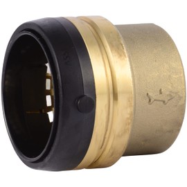 SharkBite 2 Inch Push Cap, Push to Connect Brass Plumbing Fitting, PEX Pipe, Copper, CPVC, PE-RT, HDPE, UXL0454