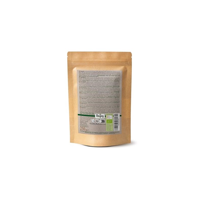 Biojoy Organic psyllium husks (250 g), 99% purity Plantago ovata,