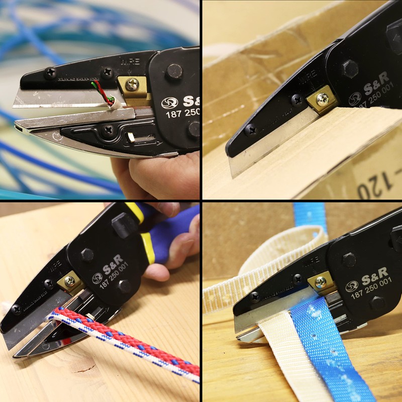 S&R Multifunctional Scissors 250 mm, Precision Cutter with 4 Extra