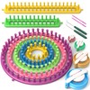 READAEER Knitting Loom Kit with Pompom Maker, Round Knitting Loom