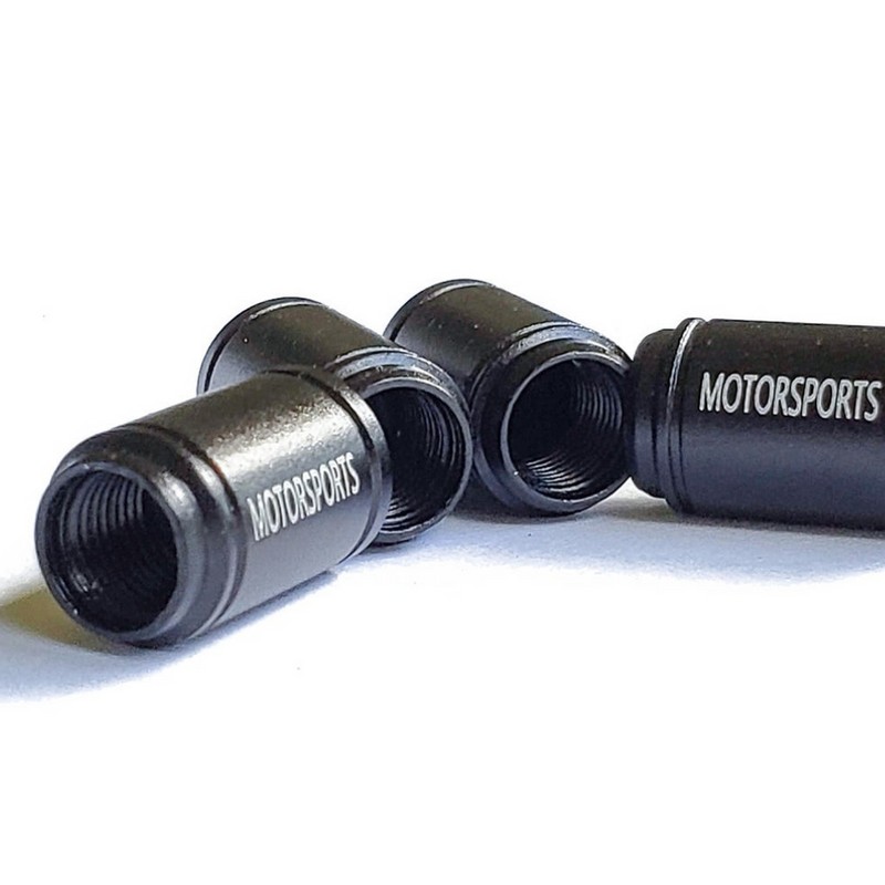 AutoValveCaps Peace Sign Tire Valve Caps (Black and White) -