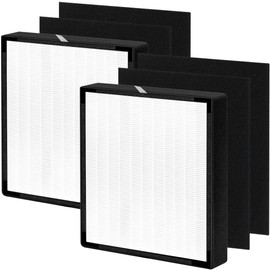 2 pack - BF35 True Hepa Filter Replacement - for BreatheSmart Classic Air Purifier - Compatible with BF35 Includes 2 H13 Grade True Hepa Filters & 4 Carbon Pre-Filters