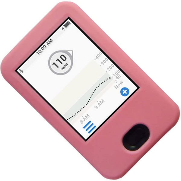 SNK New Premium Silicone Case for Dexcom G6 Mobile CGM (Continuous Glucose Monitoring) (Pink)