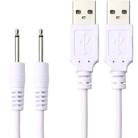 Accessonico 2 Pack Replacement DC Charging Cable, USB to DC 2.5mm Fast Charger Cord 2.5 mm Adapter Male