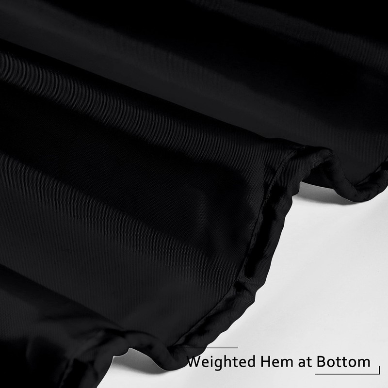 qtlines Black Shower Curtains for Bathroom, 180 x 180 cm,
