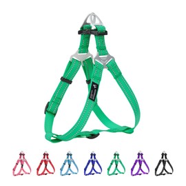 EXCELLENT ELITE SPANKER Step In Dog Harness Reflective Pet Harness Adjustable No Pull Dog Harness Puppy Harness for Small Medium Large Dogs Training Walking（GRN-S)