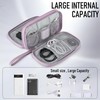 Teskyer Cable Organiser Bag, Portable Double Layer Travel Tech Pouch,