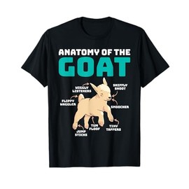 Goat Lovers ANATOMY OF THE GOAT Funny Goat T-Shirt
