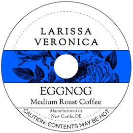 Eggnog Medium Roast Coffee (Single Serve K-Cup Pods) (Gourmet, Naturally Flavored, Whole Coffee Beans) (12 pods, ZIN: 572600)