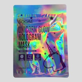 Sooae Pack of 8) Soo'AE Unicorn Glow Hologram Foil Mask Clarify Brightening Hydrating