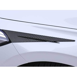 ANUNFRRE Car Accessories Fit for Honda Civic 11th Gen 2022 2023 2024 ABS Exterior Front Headlamps Fog Light Cover Trim （Carbon Fiber） 2PCS Set