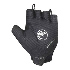 Chiba BioXCell Road Cycling Gloves Short Black 2025: Size: L (9)
