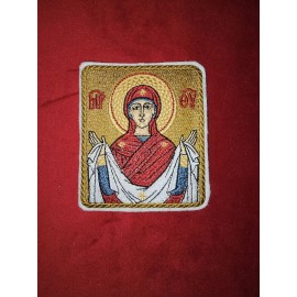 3.35x3.94" Protection of the Theotokos Orthodox Embroidered Pocket Icon