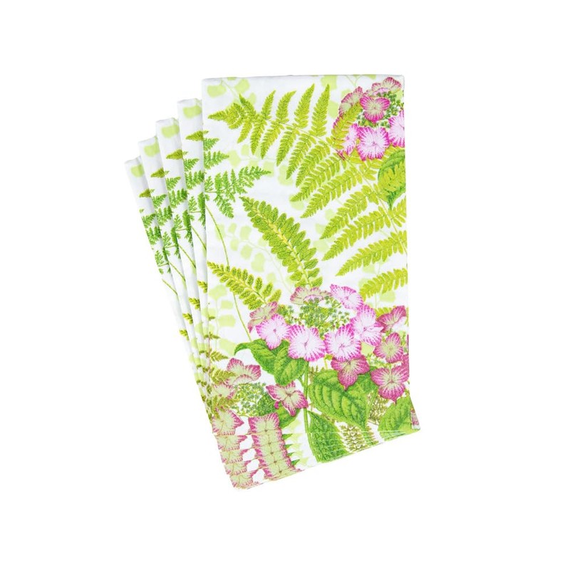 Caspari Fern Garden Guest Towel Napkins - 15 Per Package