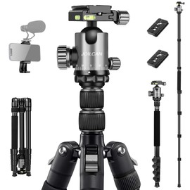 JOILCAN Tripod for Camera, 81" Camera Tripod DSLR Tripod, 83" Aluminum Camera Tripods & Monopods, Heavy Duty Travel Tripod for Binoculars Laser Level Spotting Scope, Professional Complete Tripod Units