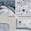 DuShow White Space Cot Bed Duvet Cover Set,Toddler Bedding Set