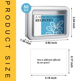 Rotatingpals 51 Pcs Recovery Card Game for Adults includes 50 Addiction Recovery Cards with Tin Box Therapy Games for Adults Group Therapy Activities for Stress and Social Anxiety Mental Health