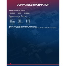 KAX Alternator 11033N for 2004-2007 Highlander 3.3L, 2004-2006 RX330; Camry 3.0/3.3L; ES330, 2004-2008 Solara 3.3L Compatible with 11033N,11033
