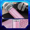 Facmogu Glitter Microphone Handle Cover, Rhinestone Wireless Handle Microphone Sleeve