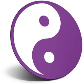 Magnet for Refrigerator, Fridge - Purple Yin Yang Yoga Meditation for Office, Cabinet and Whiteboard, Magnetic Stickers, 5238