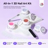 SAVILAND Solid Builder Nail Gel Set: Non-Sticky 4 Color Clear
