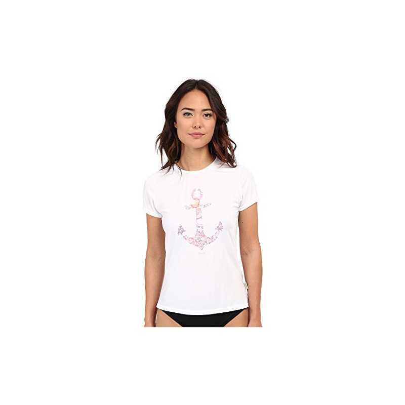 O'Neill Womens 2016 Graphic S/S Rashguard Wetsuit, White, X-Small