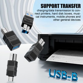 USB 3.0 Adapter - USB to B 3.0 Convert Connector,High-Speed Data Transfer Converter for Computer Laptop Scanner Host Hard Drive