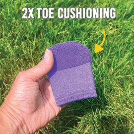Toe Bumpers – Women's Toe Protection Gear for Runners, Hikers & Skiers – Cushioned Toe Covers Worn Over Socks to Prevent Black Toenails, Toe Bang & Blisters - Medium 1-Pair Thistle