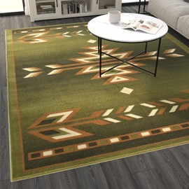 Masada Masada Rugs Southwest 8'x10' Native American Area Rug in Green
