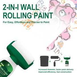 Anirun White Paint for Wall 17.6oz/500g Water-Based Roller Repair Kit - Flat/Ceiling Surfaces Quick Fix for Stains