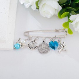 Something Blue Thistle Gifts for Scottish Bride to Be Bridal Shower Gifts Charm Wedding Pin for Her Wedding Keepsake Brooch Scottish Blessing (Something Blue - Thistle Brooch)