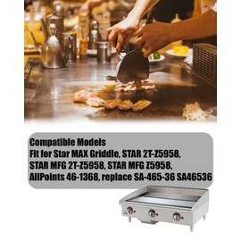 SA-465-36 Electric Griddle Thermostat Control Fit for Star MFG 2T-Z5958 Star MFG Z5958 AllPoints 46-1368, Thermostat Controllers 100-450F Replace SA-465-36