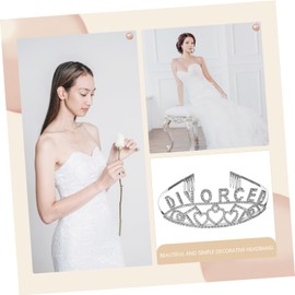 Mikinona Women's Party Crown Headpiece Metal Crown Headband Crystal Elegant Silver Headdress for Women