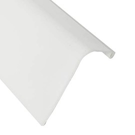 KastLite Curved Under Cabinet Inverse Lens Diffuser | Smooth White Acrylic Replacement Cover | 12" Length x 2-3/4" Width x 1-3/8" Height with 100% Acrylic Non-Yellowing Lens
