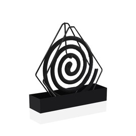 DIYBravo Mosquito Coil Holder Portable Coil Incense Burner Holder Creative Diamond Design Coils Vertical Stand Fireproof Metal Hanging Coil Tray for Home Camping Indoor Outdoor(B)