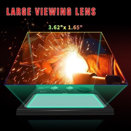 TRQWH Solar Powered Auto Darkening Welding Helmet with True Color 2 Arc Sensors