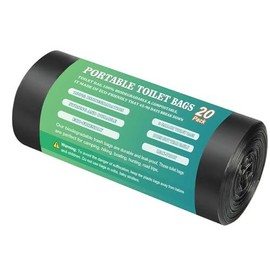 80 PCS Portable Toilet Bags for Camping  Biodegradable Porta Potty - 8 Gallon Thickened Waste Fit 5 Bucket Poop Bag Trash Home Boating Travel Outdoor - Color: 20 Count