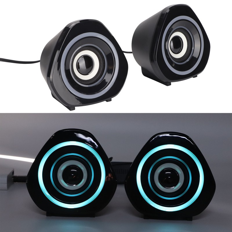 Desktop Speaker USB Powered Heavy Subwoofer Desktop Mini LED Speaker