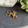 Lamora Jewelry Fall Earrings Pumpkin Oranges Crystal Gold Lever Back