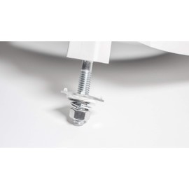 Centoco 1500STSCC-001 Elongated Plastic Toilet Seat, Open Front No Cover, Stainless Steel Hinges, Extra Heavy Duty Commercial Use, White