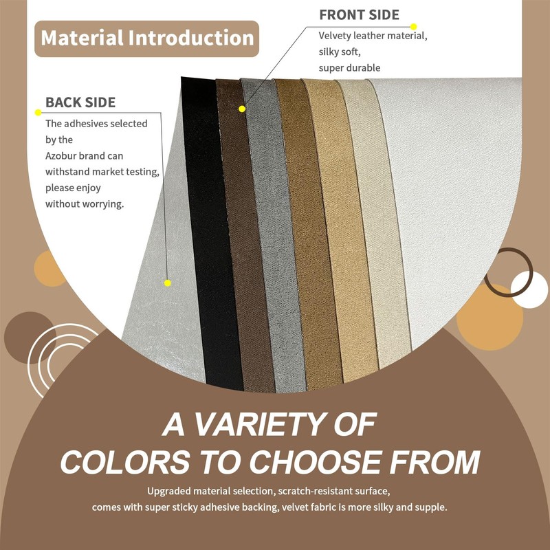 Azobur Sofa Repair Patch - Oversized Microfiber Patch, Self Adhesive