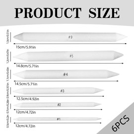 6PCS Blending Stumps Exquisite Blending Stumps for Pencil Drawing Reusable Blending Stumps and Tortillions Set for Artists Student Painting Enthusiasts Paints Sketch Drawing DIY Tools